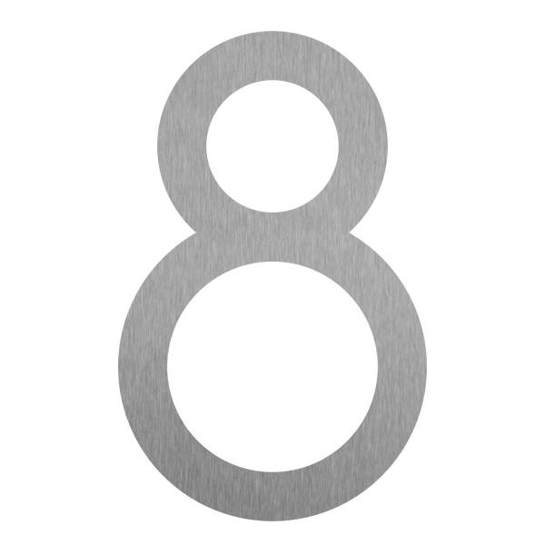 Husnumre ''8'' rustfrit stål