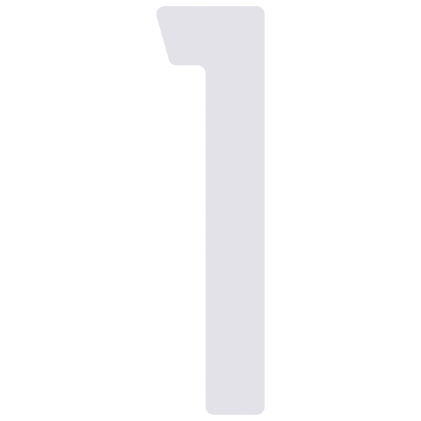 Selvklæbende husnumre "1" hvid