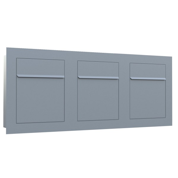 Indbygget Postkasse Bari for Three i grå metallic