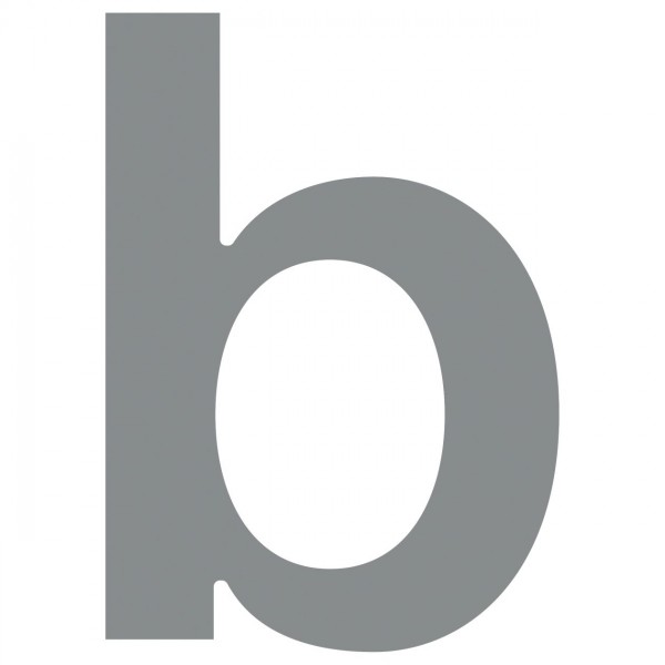 Husnumre ''b'' grå metallic