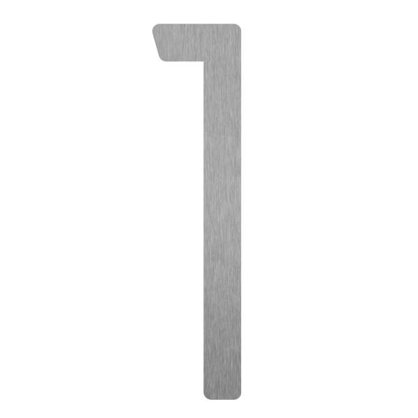 Husnumre ''1'' rustfrit stål