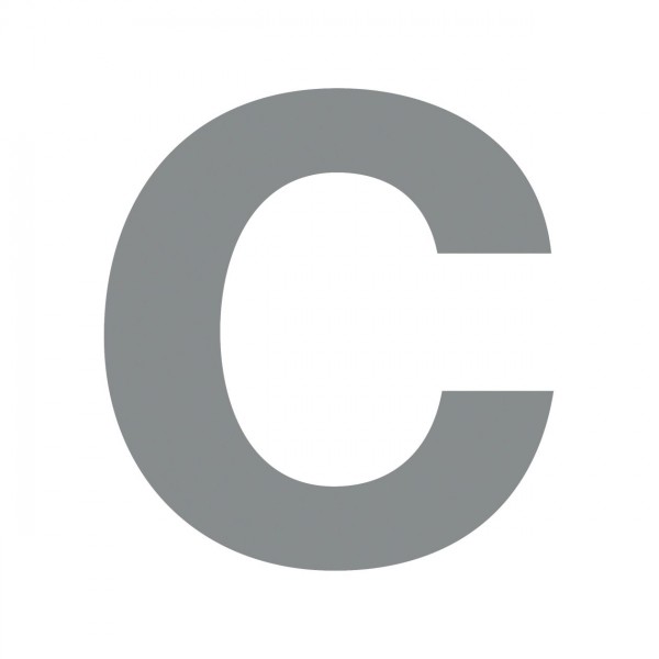 Husnumre ''c'' grå metallic