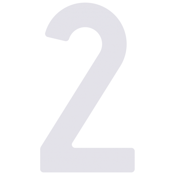 Selvklæbende husnumre "2" hvid
