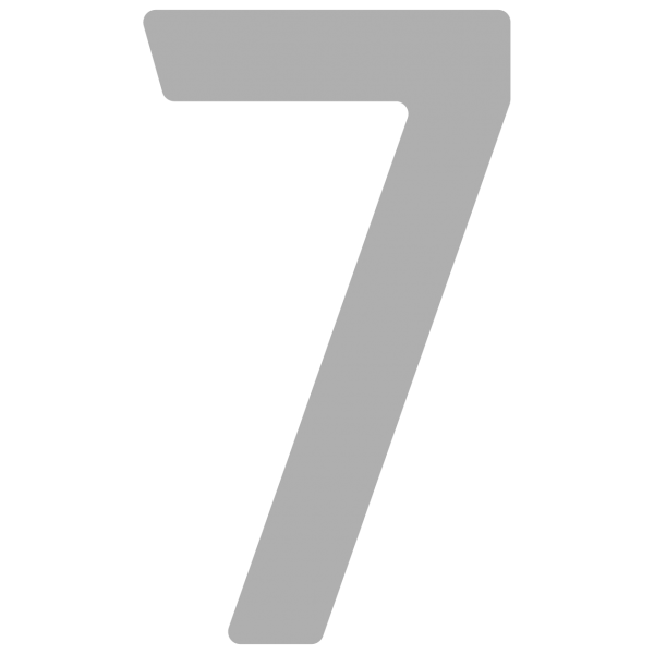 Selvklæbende husnumre "7" grå