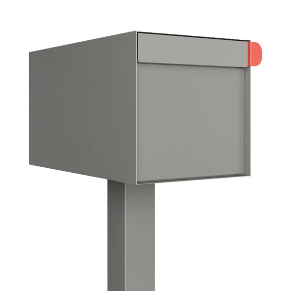 Postkasse med stander Americano grå metallic