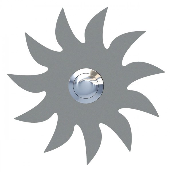 Ringetryk Sonne grå metallic