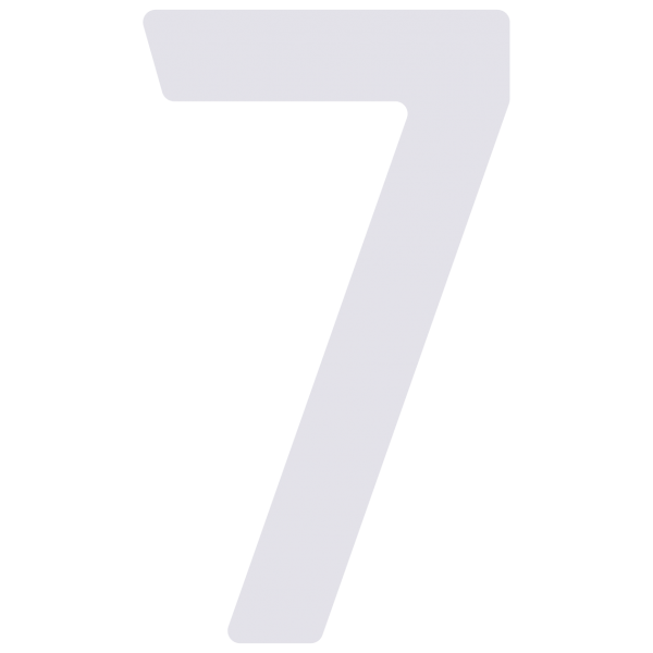 Selvklæbende husnumre "7" hvid