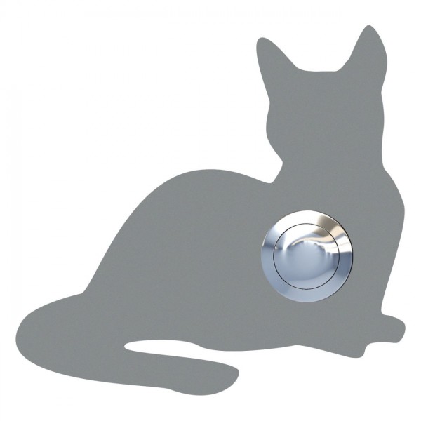Ringetryk Katze ''Kitty'' grå metallic