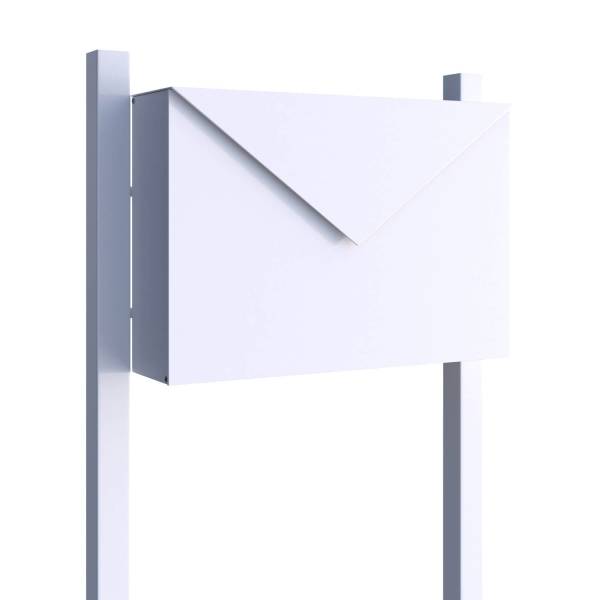 Postkasse med stander Letter hvid