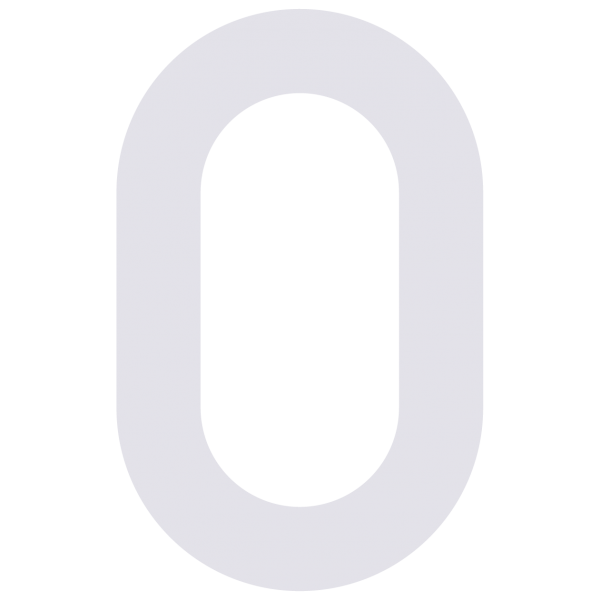 Selvklæbende husnumre "0" hvid