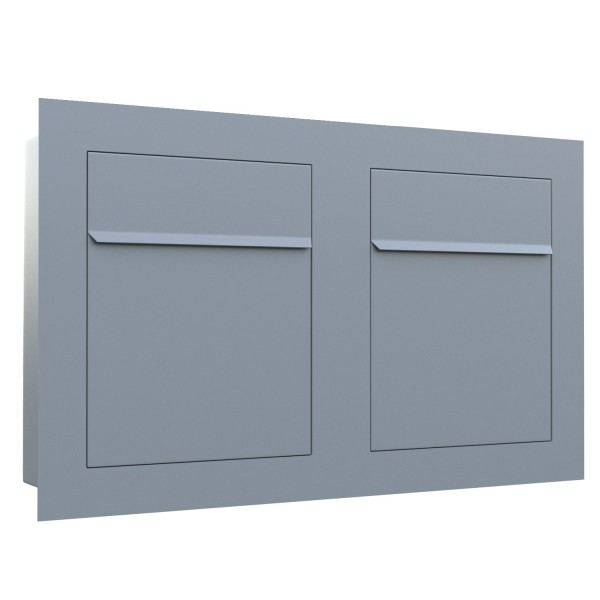 Indbygget Postkasse Bari for Two i grå metallic