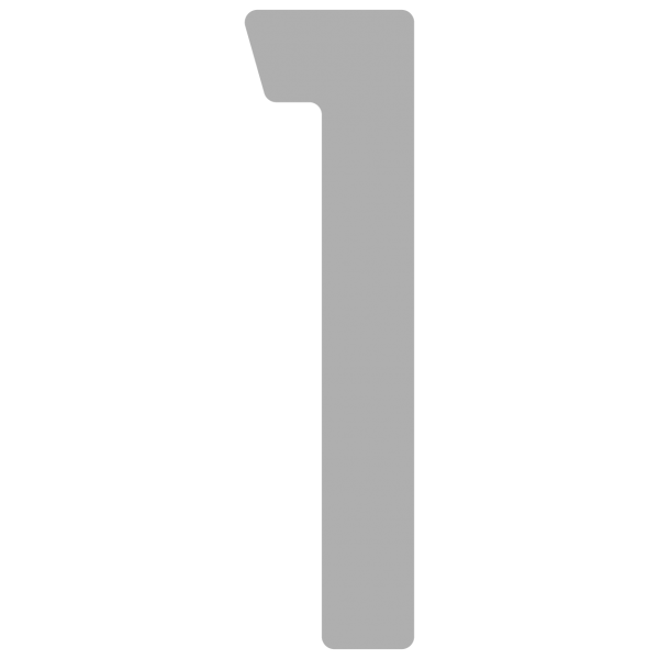 Selvklæbende husnumre "1" grå