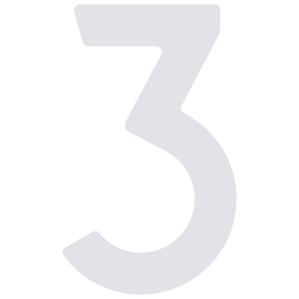 Selvklæbende husnumre "3" hvid