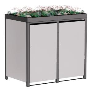 Skraldespandsskjuler Tilda til 2 skraldespande - 240 liter